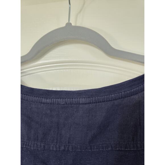 Boden Navy Blue Sleeveless Cotton Knee Length Drop Waist Tie Dress Size 10L Long - Picture 7 of 11